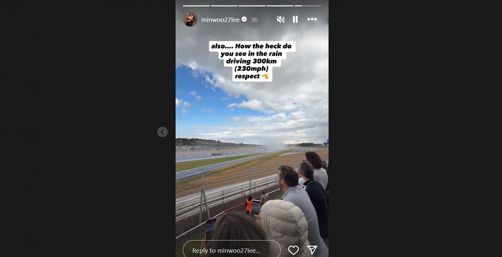 Min Woo Lee questions F1 drivers’ impressive skillset after attending his first race/@minwoo27lee